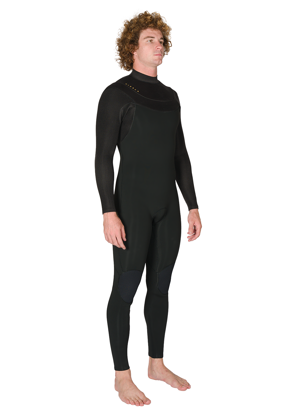 Vissla New Seas 5-4 U-Zip Wetsuit in Black 2, view 2