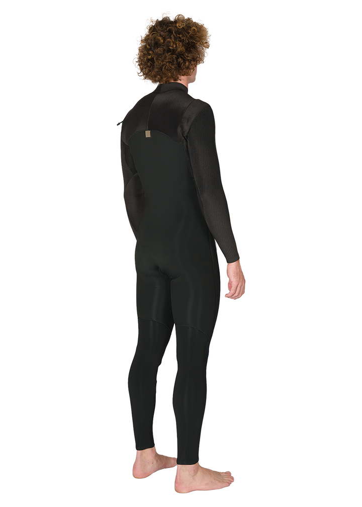 Vissla New Seas 5-4 U-Zip Wetsuit in Black 2, view 3