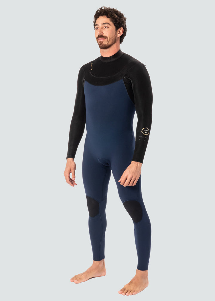 Vissla New Seas 4-3 U-Zip Wetsuit in Midnight, view 3