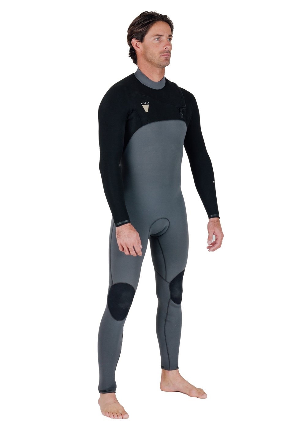 Vissla Natural Seas 3-2 Full Chest Zip in Coal, view 6