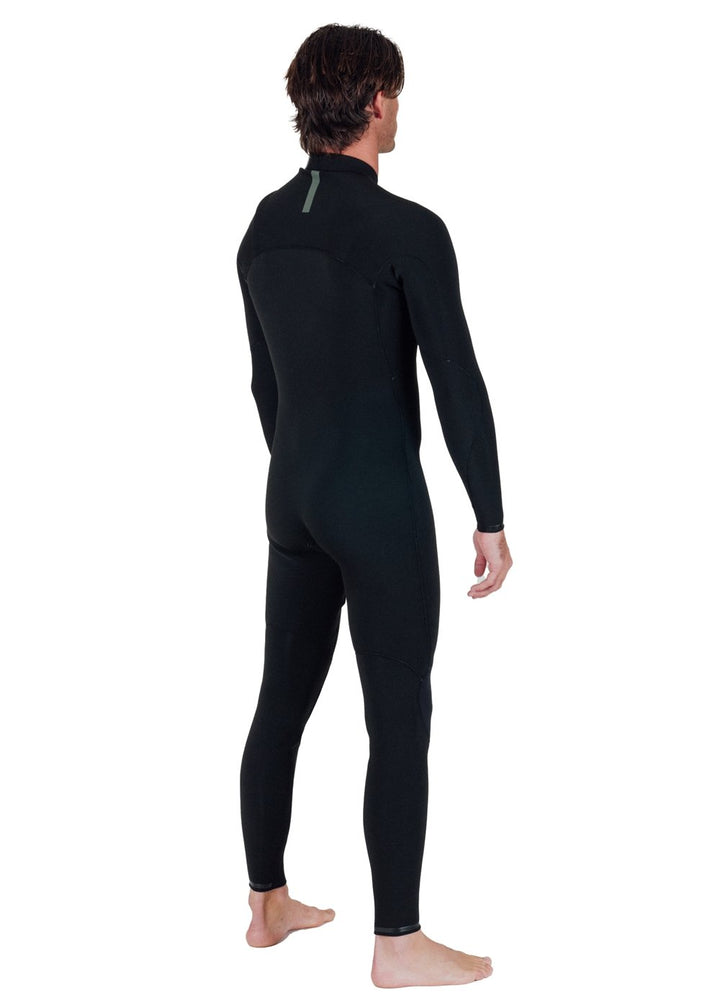 Vissla Natural Seas 3-2 Full Chest Zip in Black, view 6