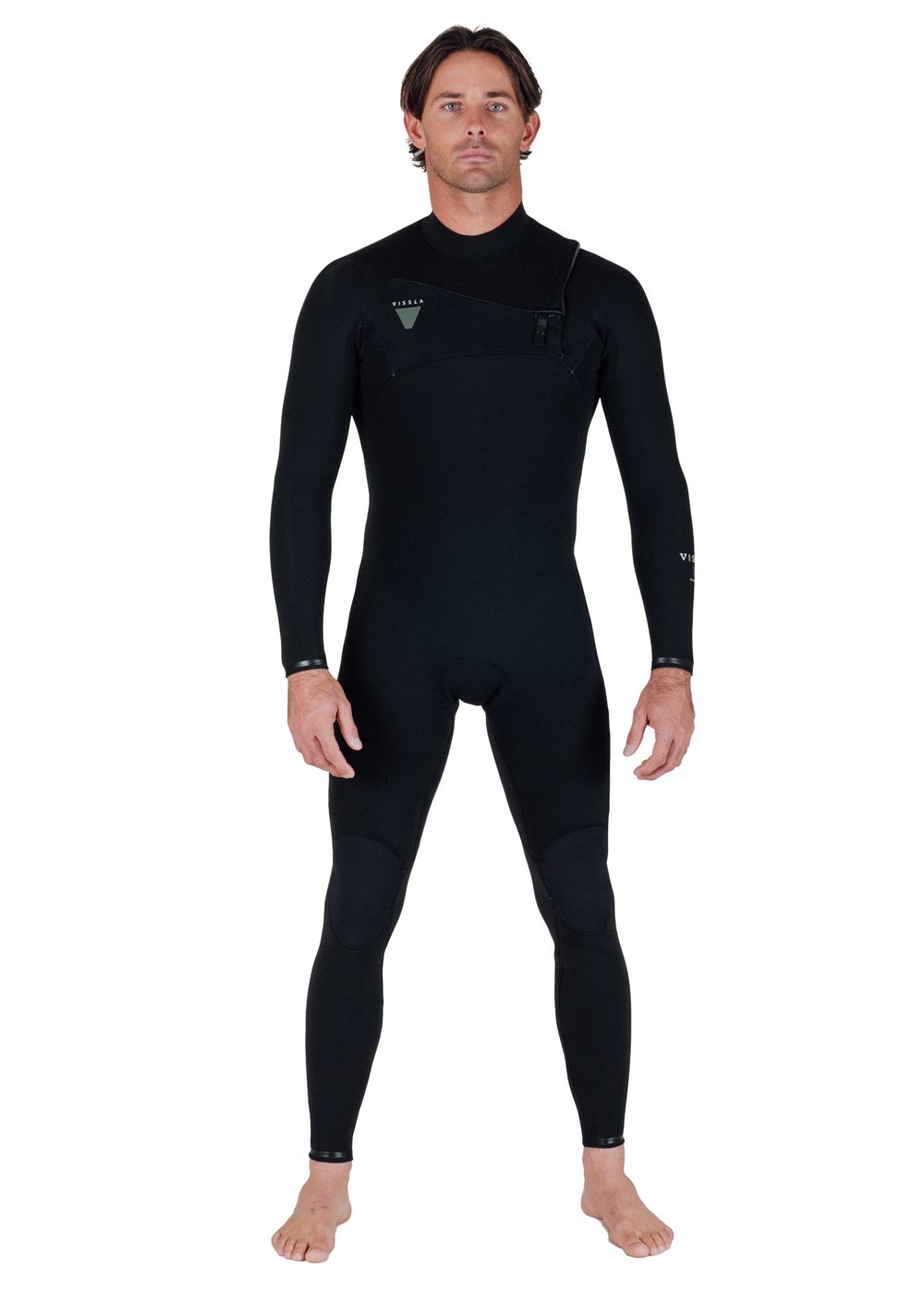 Vissla Natural Seas 3-2 Full Chest Zip in Black