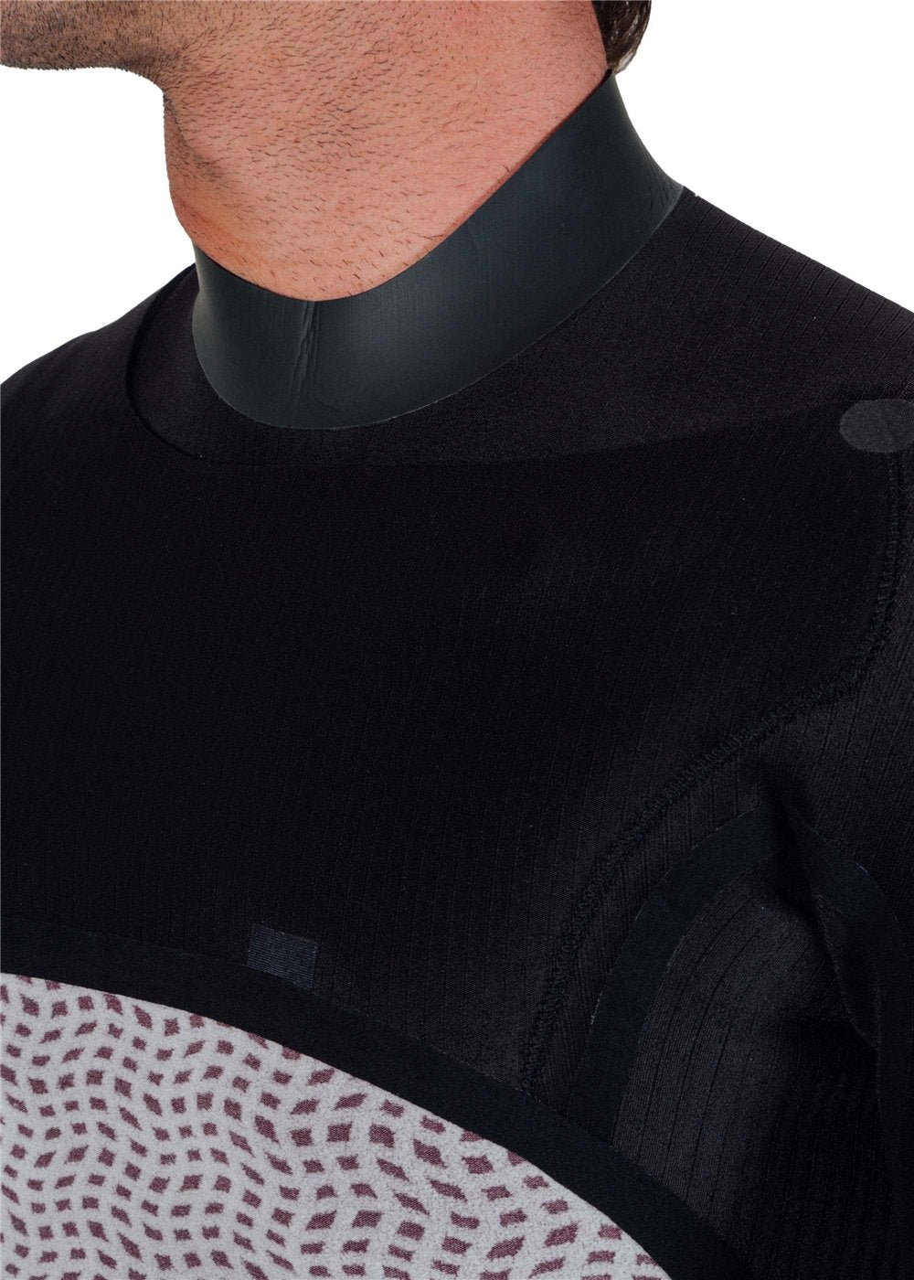 Vissla Natural Seas 3-2 Full Chest Zip in Black, view 9