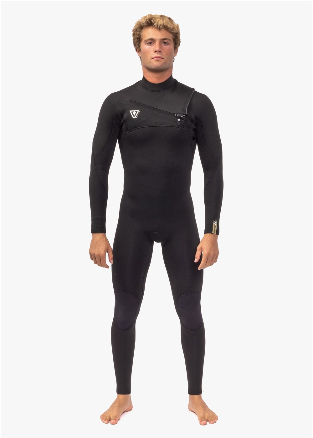 Vissla 7 Seas Comp 3-2 Full Chest Zip in Black 2