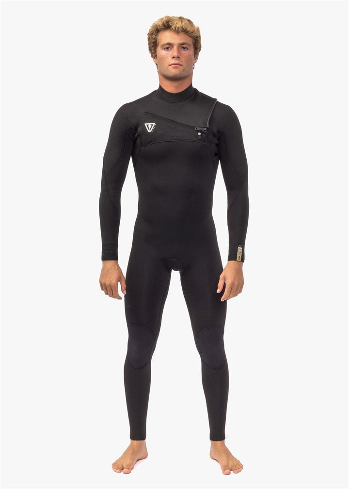 Vissla 7 Seas Comp 3-2 Full Chest Zip in Black 2