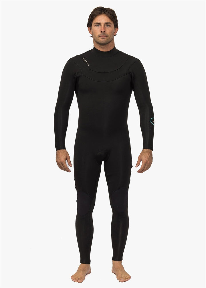 Vissla New Seas 4-3 U-Zip Wetsuit in Black