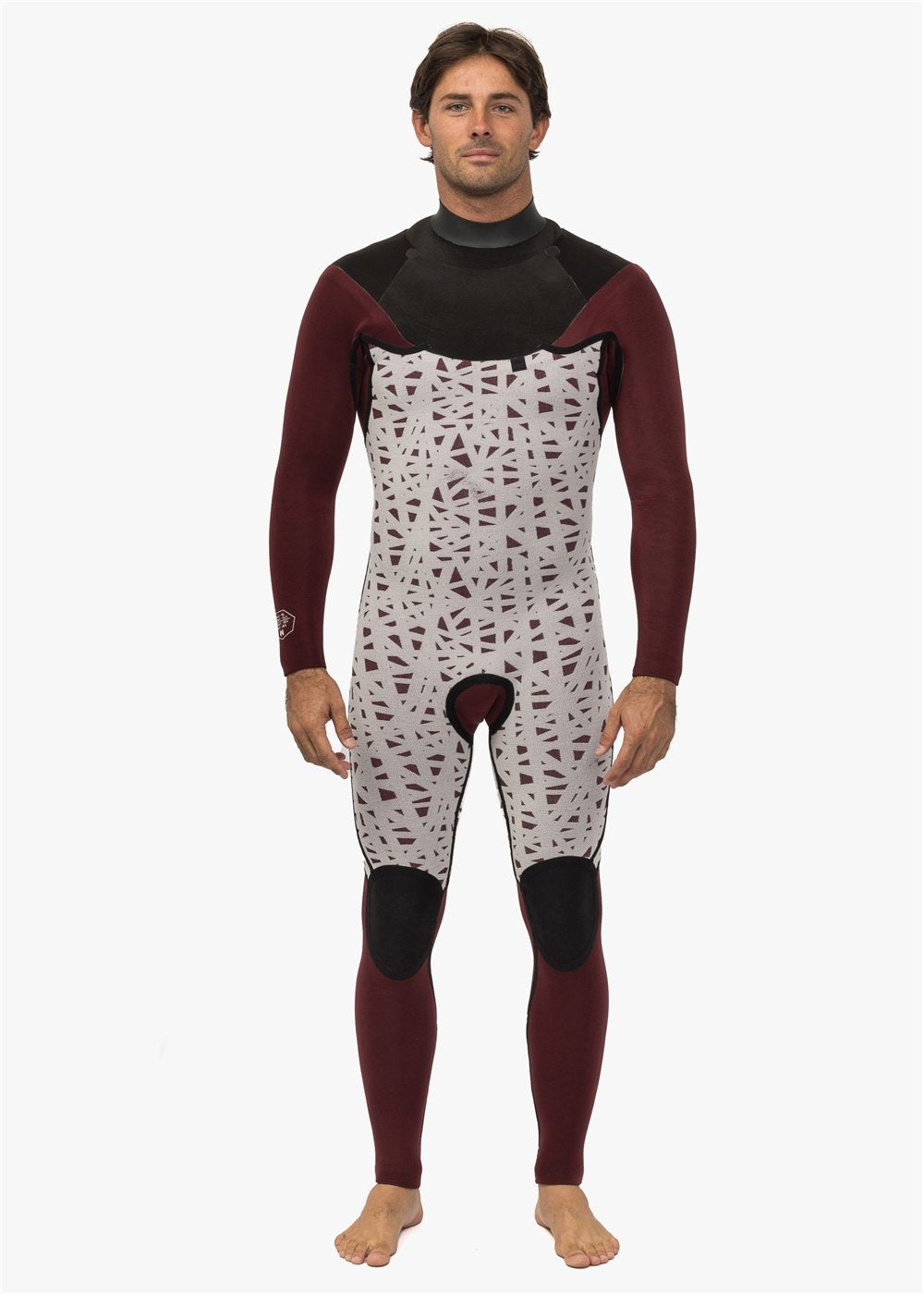 Vissla New Seas 4-3 U-Zip Wetsuit in Graphite, view 4