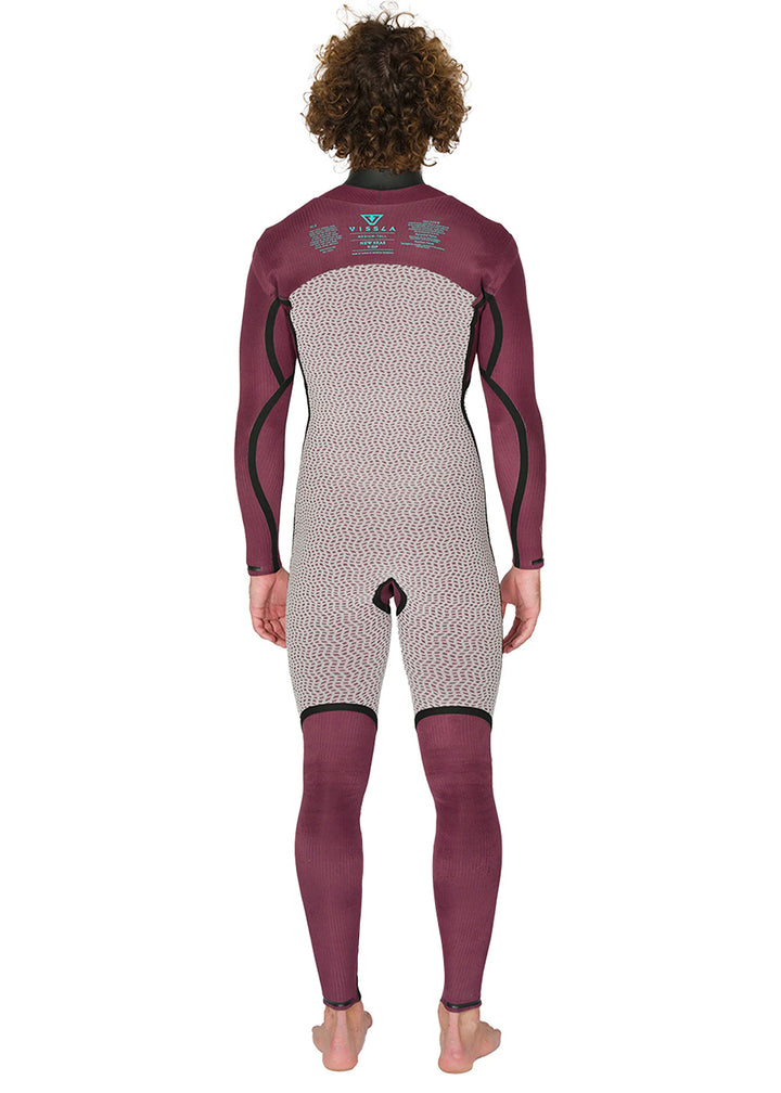 Vissla New Seas 3-2 U-Zip Wetsuit in Surplus, view 7