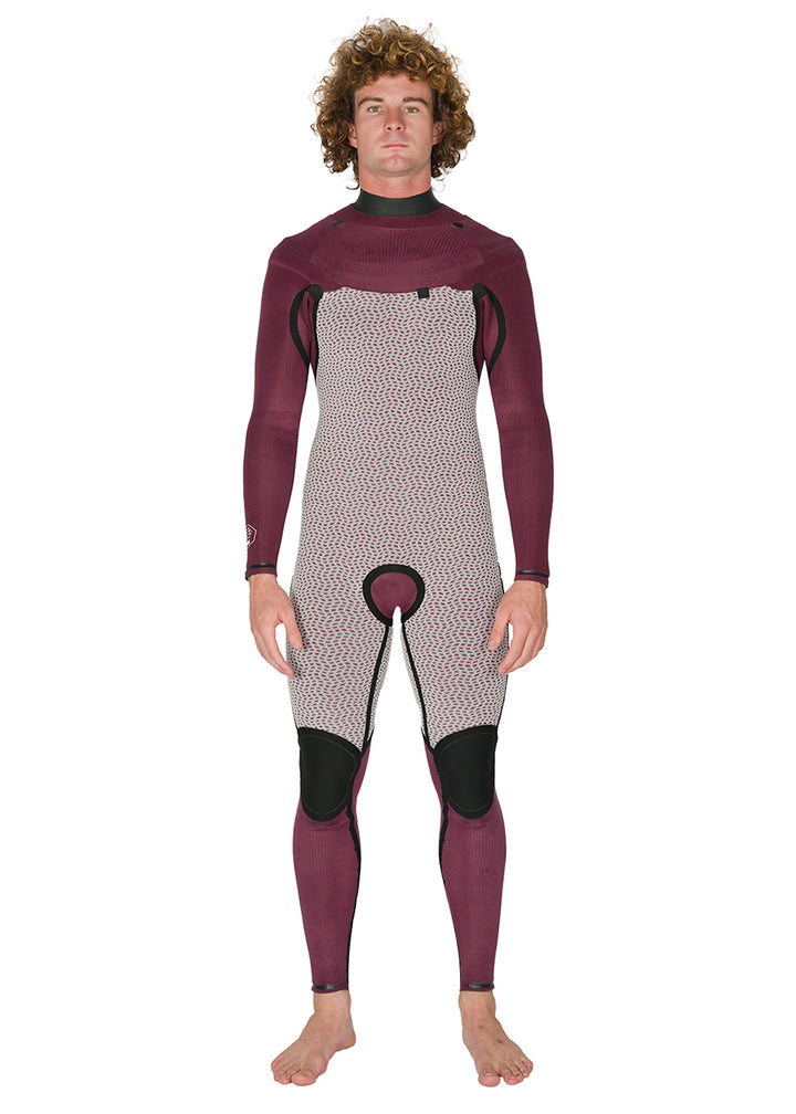 Vissla New Seas 3-2 U-Zip Wetsuit in Surplus, view 6