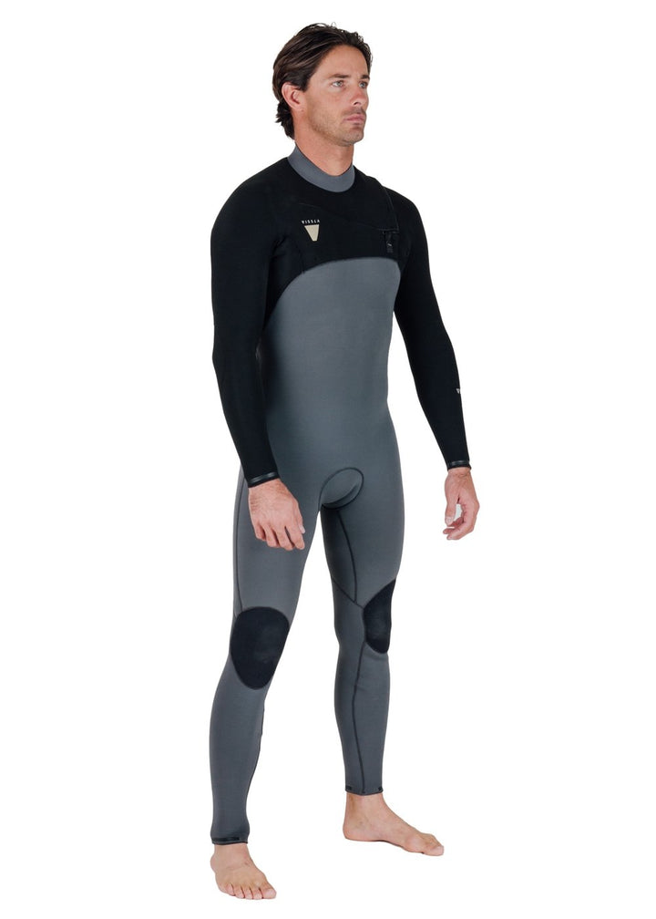 Vissla Natural Seas 4-3 Full Chest Zip in Coal, view 3
