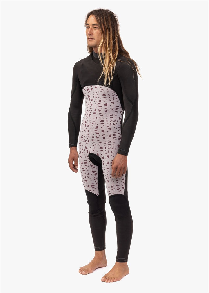 Vissla 7 Seas 4-3 Full Chest Zip in Black, view 5