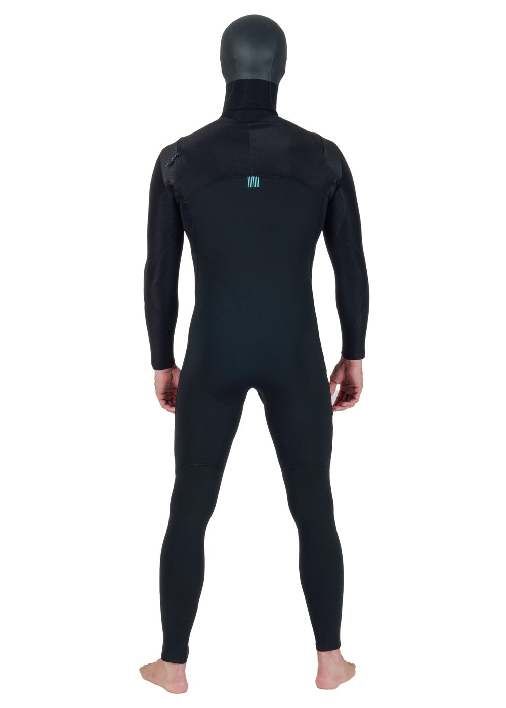 Vissla New Seas 5-4 U-Zip Hooded Wetsuit in Black, view 10
