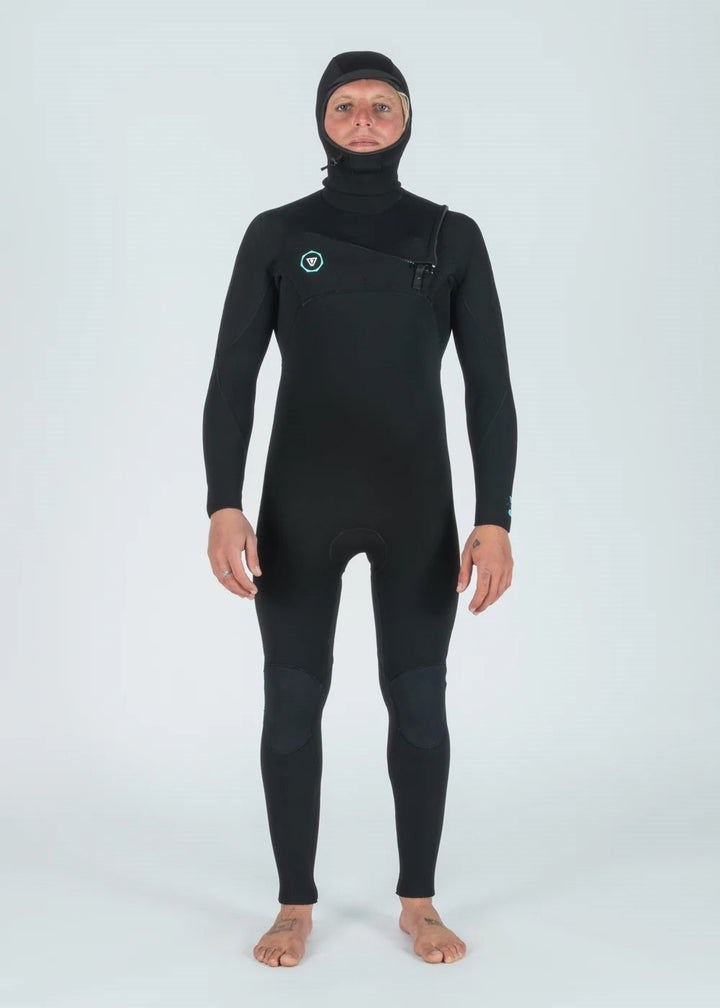 Vissla 7 Seas 5-4-3 Full Hooded Chest Zip in Black