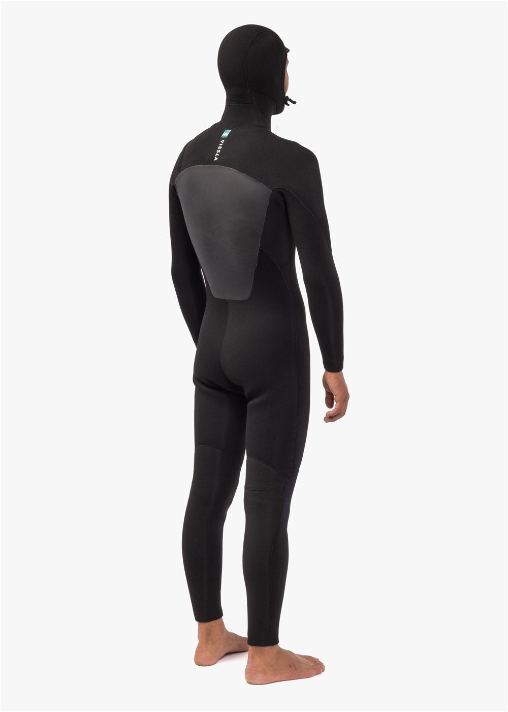 Vissla 7 Seas 5-4-3 Full Hooded Chest Zip Wetsuit in Black, view 2