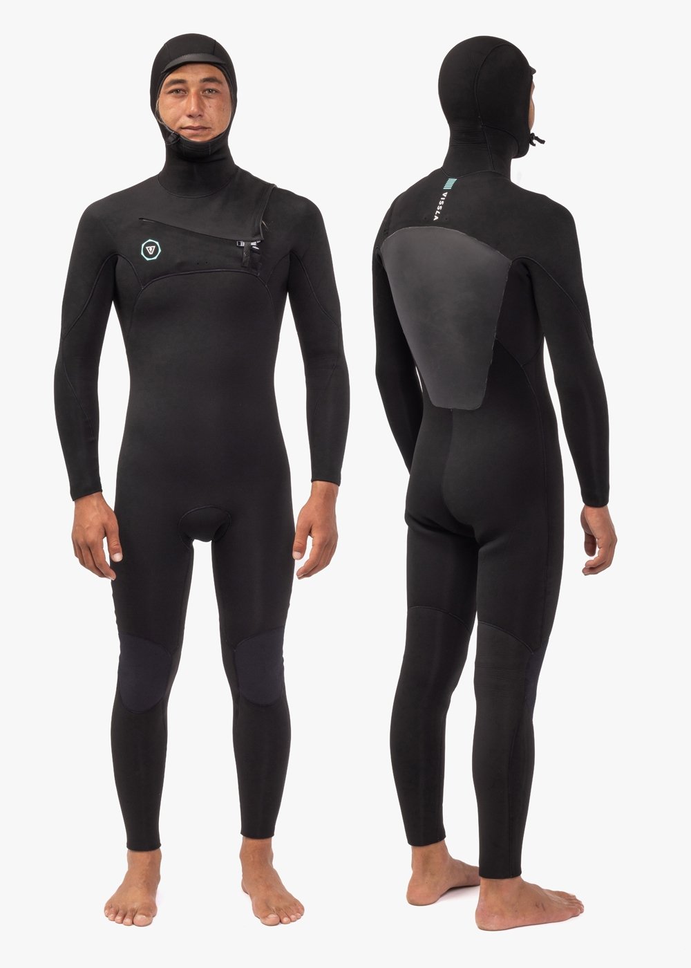 Vissla 7 Seas 6-5 Full Hooded Chest Zip in Black