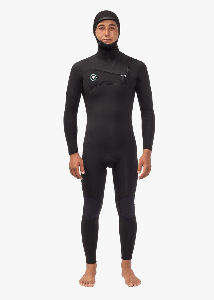 Vissla 7 Seas 6-5 Full Hooded Chest Zip in Black, view 2