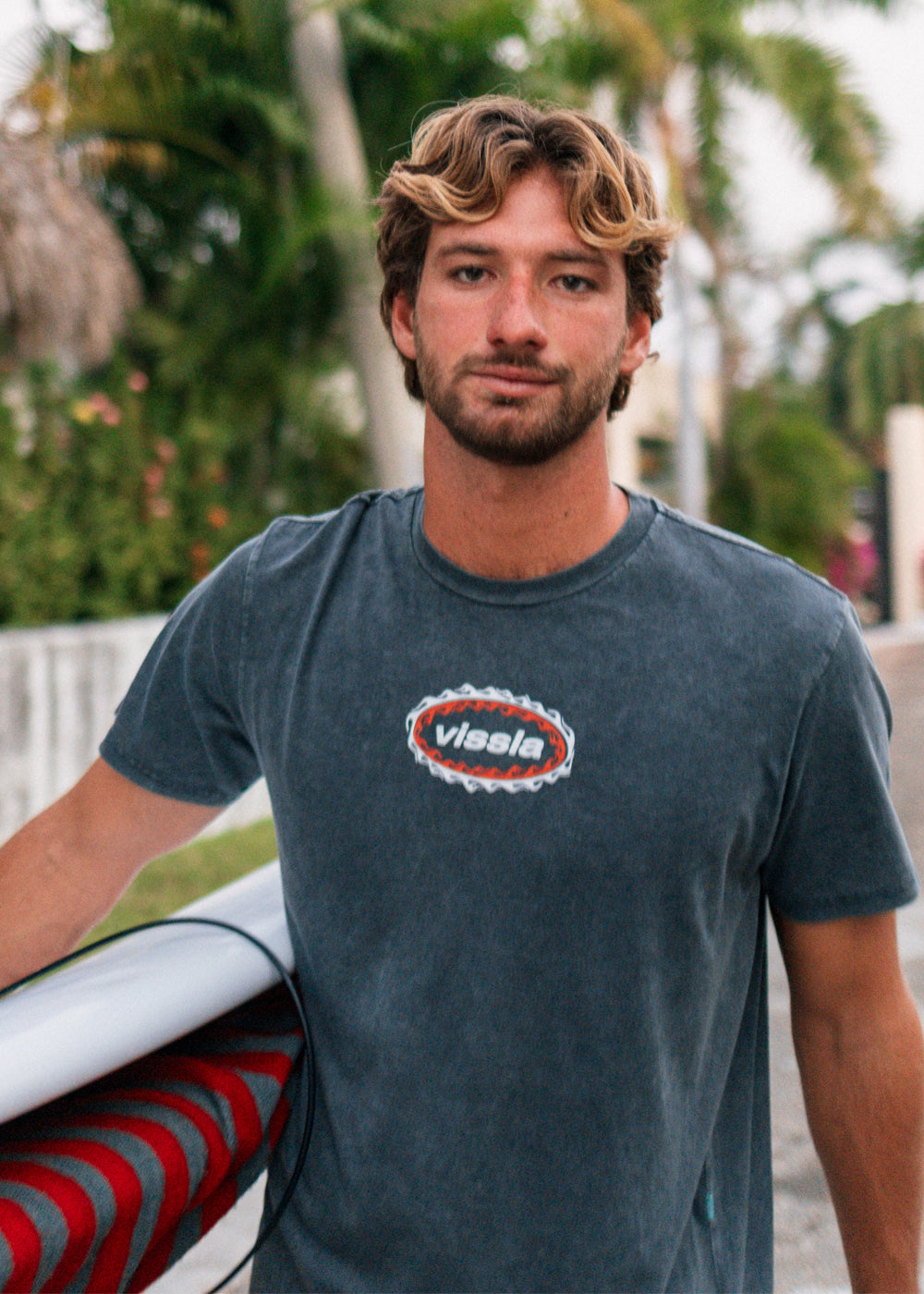 Vissla Red Hot Cosmic Wash Tee in Phantom, view 2