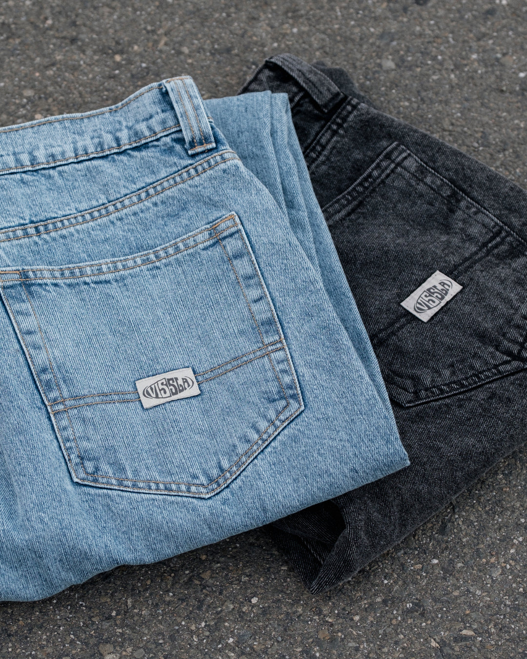 Vissla Big Timer Baggy 5 Pkt Jean 19.5" in Washed Black, view 6