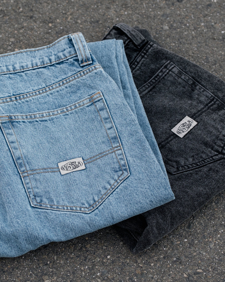 Vissla Big Timer Baggy 5 Pkt Jean 19.5" in Washed Black, view 6