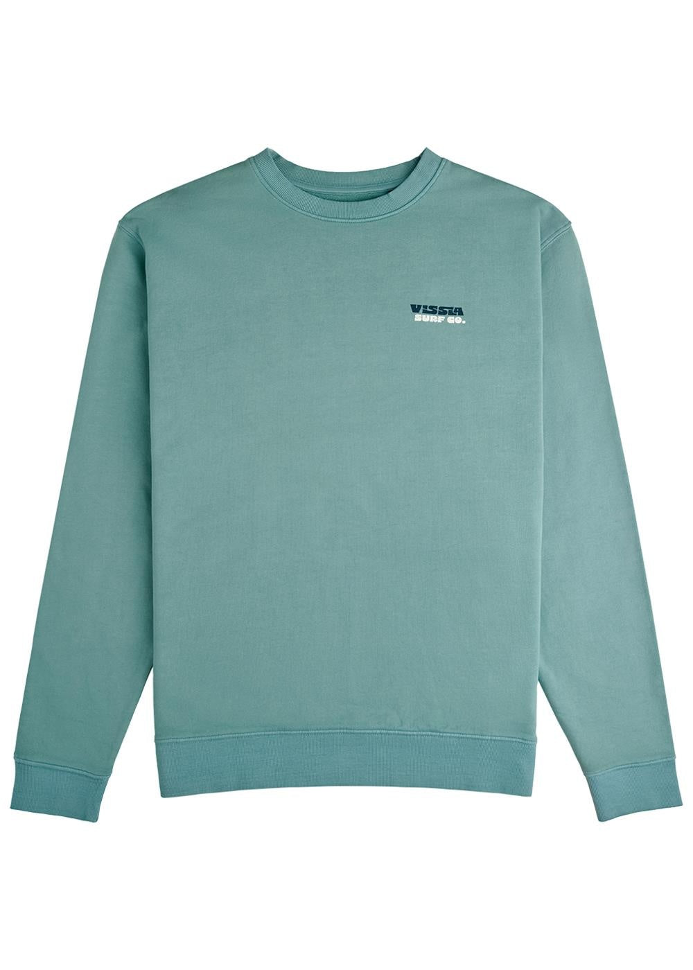 Sunset Waves Crew Fleece, Smokey Jade