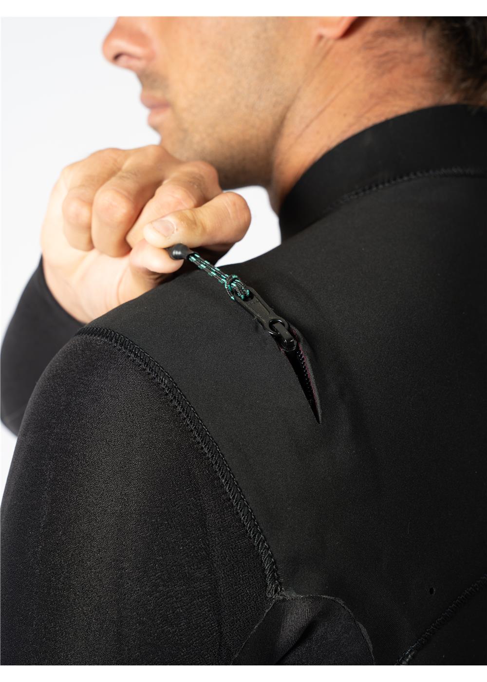 Vissla New Seas 4-3 U-Zip Wetsuit in Graphite, view 9