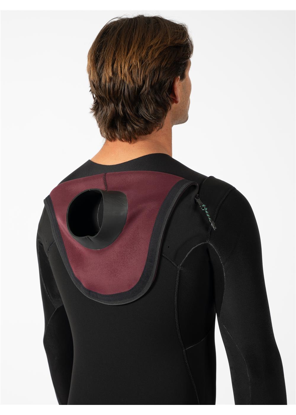 Vissla New Seas 4-3 U-Zip Wetsuit in Black, view 6