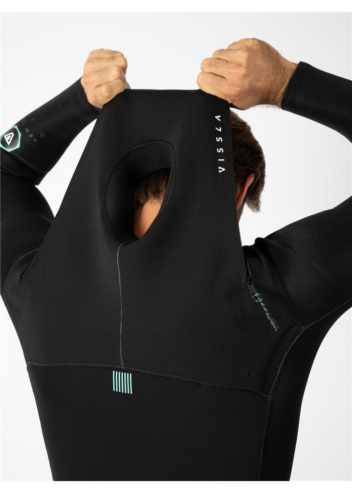 Vissla New Seas 3-2 U-Zip Wetsuit in Graphite, view 7