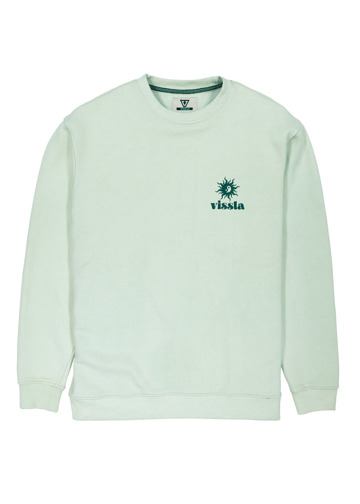 Vissla Bright Ideas Eco Fleece Crewneck in Agave, view 2