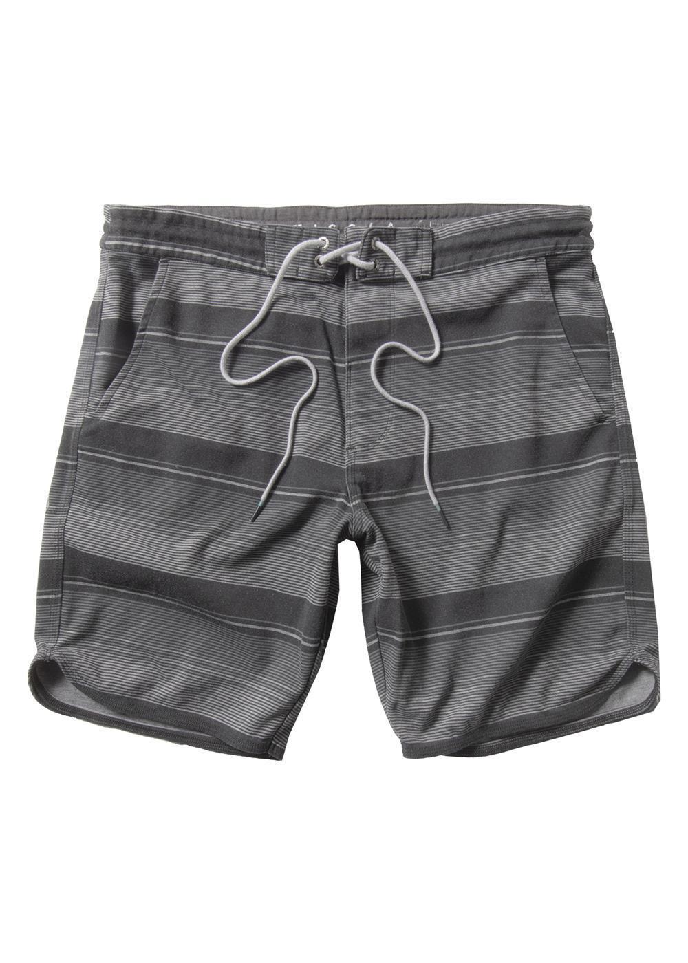 Vissla Charcoal Locker Eco 17" Boys Sofa Surfer. Multi Color Stripes. Front View.