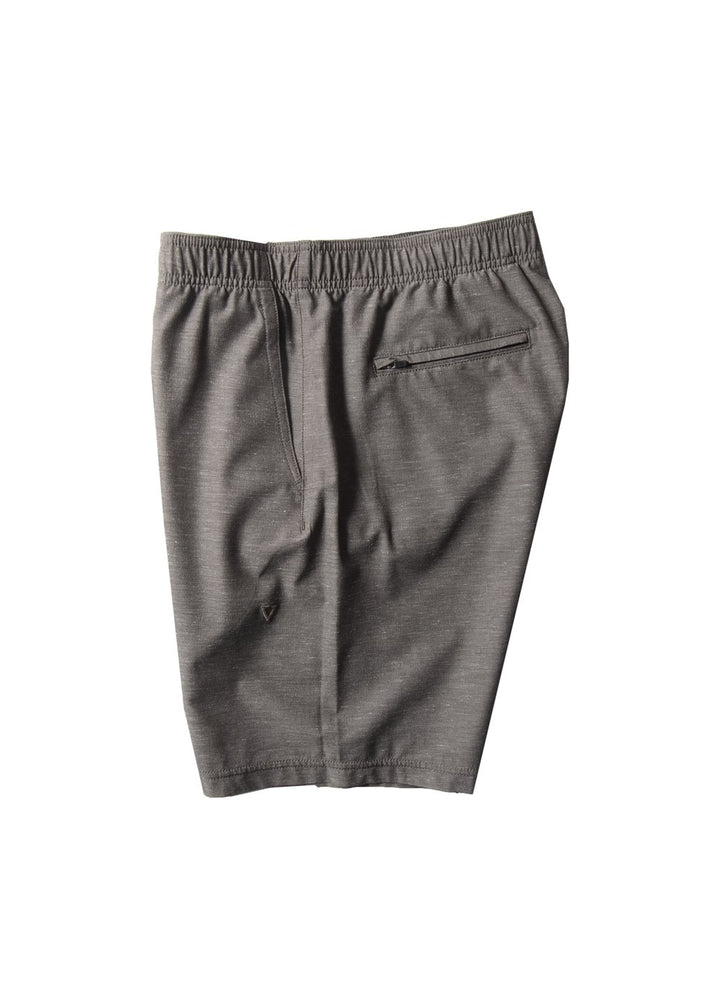 Vissla Hemp No See Ums Eco 17" Boys Elastic Walkshort in Phantom, view 3